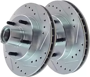 Rotores de freno delanteros perforados y ranurados de 11,73" 298 mm para Ford F-150 E-150 Econoline - Imagen 1 de 1