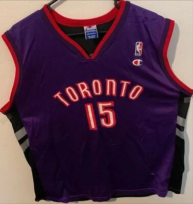 Camiseta Vintage Champion Auténtica Toronto Raptors Vince Carter #15 Talla 48 XL Foto 1 de 2