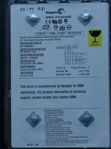 Seagate 10GB 5400rpm ST310014ACE IDE Hard Disk 3,5" HDD - Bild 1 von 5