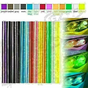 Universal 12"x 60" Headlight Tailight Fog light Tint Film Vinyl Resist Film cl - Foto 1 di 12