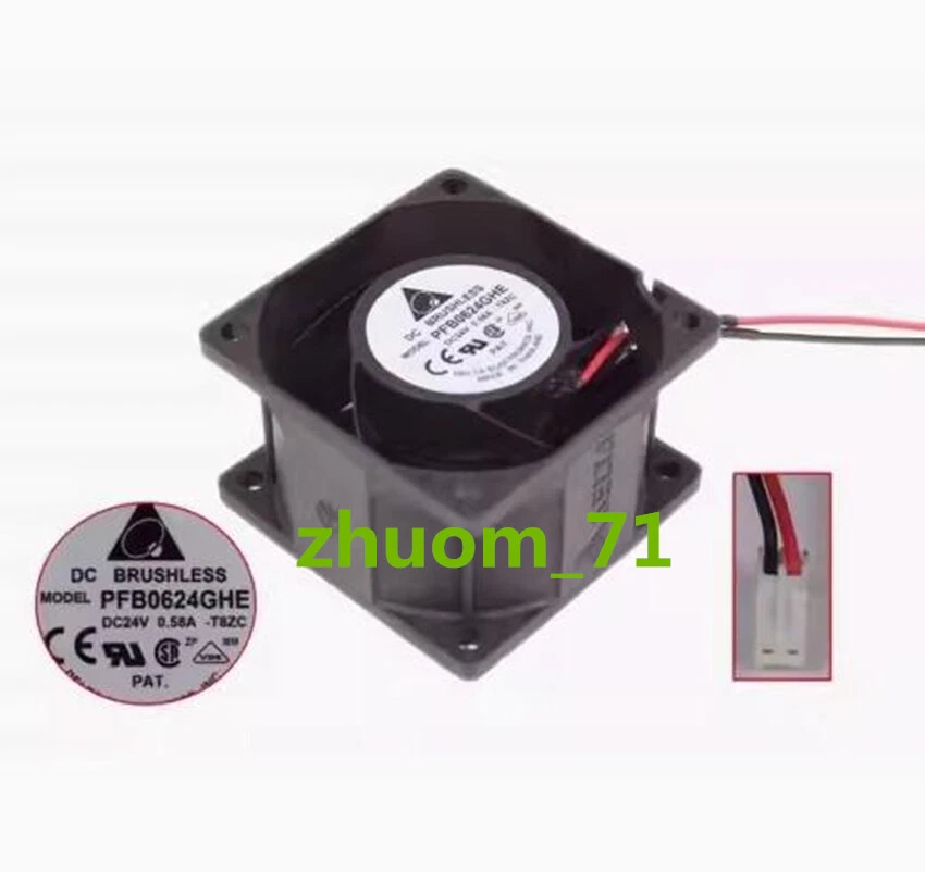 1PC Delta PFB0624GHE-T8ZC 6CM 6038 24V 0.58A High air volume inverter fan - Image 1 of 1