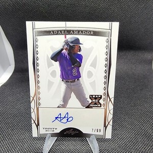 2022 LEAF TRINITY ADAEL AMADOR # 7/99 ROOKIE AUTO ROCKIES SP