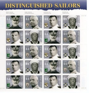 2010 44 cent Distinguished Sailors full mint Sheet of 20 stamps #4440-43 MNH - Picture 1 of 1