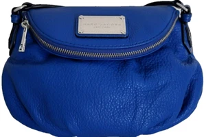 🌞MARC JACOBS NEW Q NATASHA SALTON SEA BLUE LEATHER CROSSBODY SHOULDER BAG🌺NWT! - Picture 1 of 14