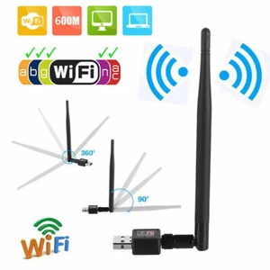 Adattatore Network LAN Cards 5 dBI Antenna 600M USB 2.0 Wifi Router Wireless - Foto 1 di 3