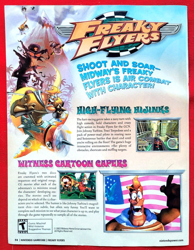 RARE! 2003 FREAKY FLYERS Cartoon Capers Nintendo GameCube - Promo Art ...