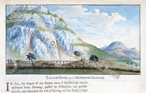OLD PHOTO repro print GRAIG FAWR TALARGOCH Dyserth Castle1770s plate Th.Pennant - Picture 1 of 5