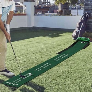 Golf Putting Mat Portable Golf Practice Mat with Automatic Ball Return Improving - Picture 1 of 7