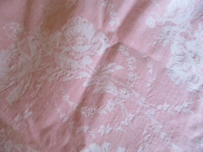 coupon de coutil lin ancien début XX rose - Photo 1/4