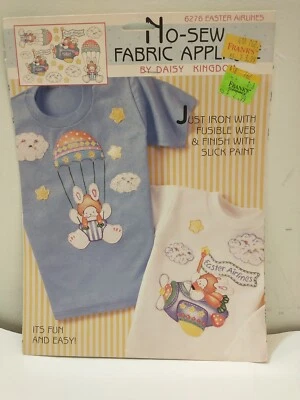 Daisy Kingdom No-Sew Fabric Applique Easter Airlines Bunnies and Planes  #6276 - Image 1 of 4