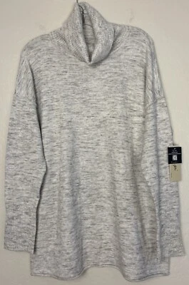 NUEVO RD Estilo Ursula Esponjoso Cuello Alto Capucha Suéter 2X Gris Brezo 0596 Foto 1 de 4