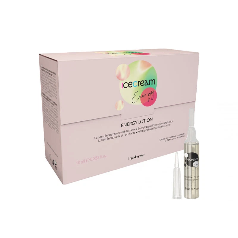 Fiale per capelli Deboli e Fini INEBRYA Ice Cream Energy Lotion vials 12x10ml