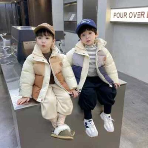 Kids Down Outerwear Winter Warm Stand Collar Down Jackets Windproof Boys Girls - Picture 1 of 24