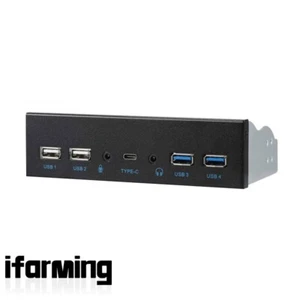 5.25"Optical Drive PC Front Panel Hub For Type-C USB3.0 USB2.0 Micr In Audio Out - Picture 1 of 3
