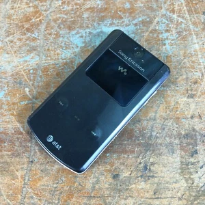 Sony Ericsson Walkman W518a Black Flip Cell Phone - Picture 1 of 15