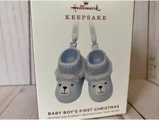 Hallmark 2019 Baby Boys First Christmas Blue Booties Keepsake Ornament