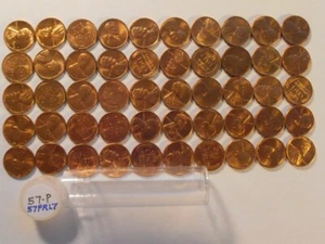 1957 P Lincoln Cent, Attractive BU Roll. (57PRL7) - Picture 1 of 5