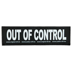 Julius-K9 2 Klettsticker Out of Control, diverse Größen, NEU - Bild 1 von 1