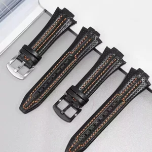 15mm For Seiko Sportura SNJ007P1 SNA453P1 SNJ011P2 Genuine Leather Watch Band - Picture 1 of 11