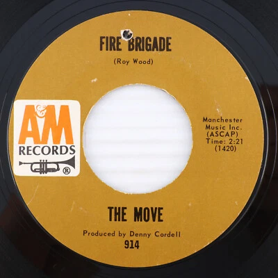 The Move – Fire Brigade / Walk Upon The Water - 1968 45 rpm 7" Single A&M 914 - Image 1 of 4