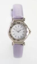 Victory White Women's Purple Leather Silver Stainless Steel 24hr WR Quartz Watch