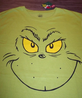 Dr Seuss THE GRINCH WHO STOLE CHRISTMAS T-Shirt MENS XL SHORT NEW w/ TAG - Image 1 of 4