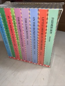 9 Little House On The Prairie Paperback Book Box Set Laura Ingalls Wilder 1994 - Imagen 1 de 3