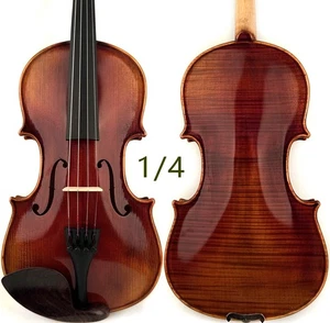 T31 Pro Master Antique Strad Style Violin 1/4 Beautiful European Wood Sweet Tone - Picture 1 of 10