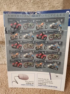 American Motorcycles Complete Sheet of Twenty 39 Cent Stamps - Picture 1 of 2