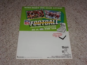 1984 Fleer NFL Football Teams In Action Werbung Trading Cards Sheet. - Bild 1 von 1