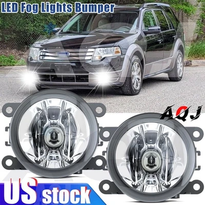 Par de luces antiniebla LED blancas para parachoques delantero de conducción para Ford Taurus X 2008-2009 Foto 1 de 4