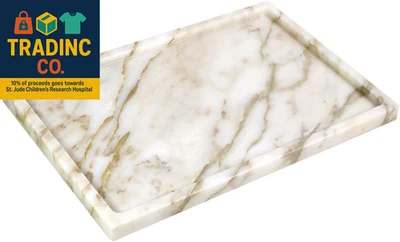100% Natural Marble Serving Tray Luxury Marble Storage Tray for Home Decor Stone - Image 1 of 4