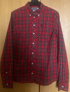 Vintage Classic “ FRED PERRY “ REISSUES Red Tartan Check Shirt / Top Size 12 - Picture 1 of 13