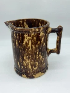 Vintage 7" Bennett & Brothers - Bennington Rockingham Yelloware Pitcher 2D - Picture 1 of 10