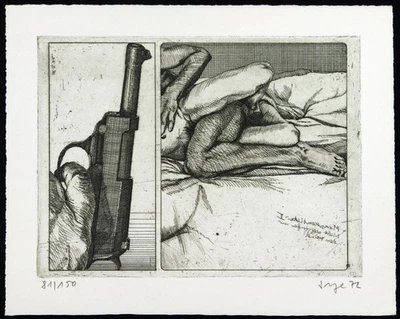 "Nicht alle treffen nur den Feind", 1972. Peter SORGE (1937-2000 D) handsigniert - Bild 1 von 3