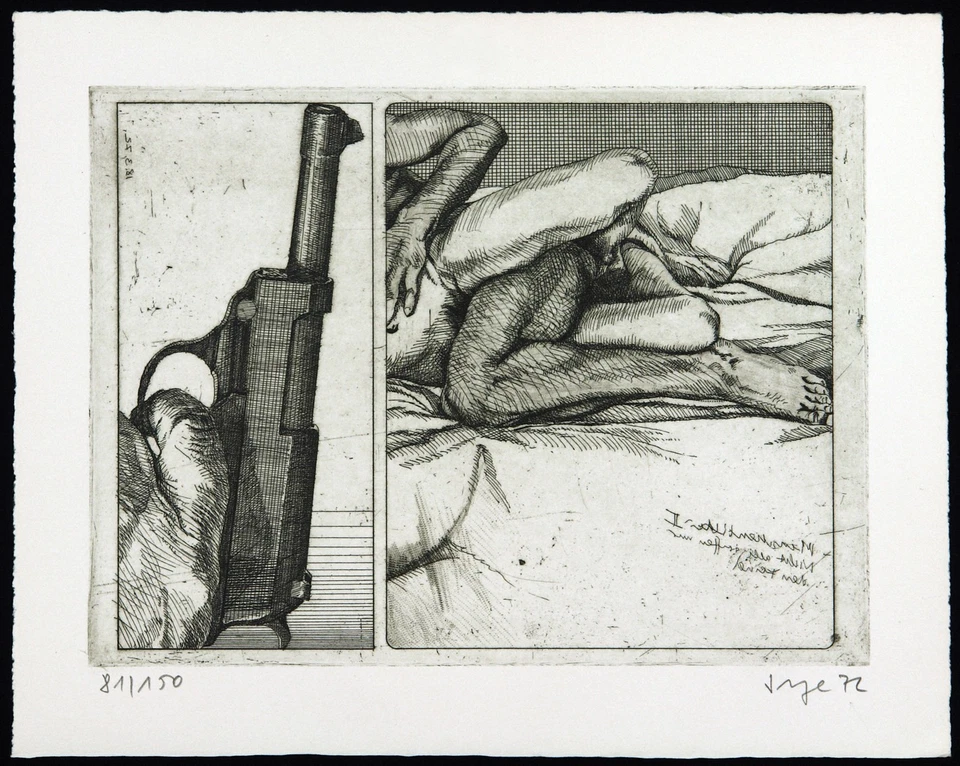 "Nicht alle treffen nur den Feind", 1972. Peter SORGE (1937-2000 D) handsigniert - Bild 1 von 3