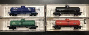 (4) N Scale Micro-Trains Tank Car / Tanker Lot - Reading, Seaboard, Montana, CGW - Picture 1 of 16