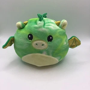Peluche pancia gialla drago tinto cravatta verde 5" Squishmallows - Foto 1 di 3