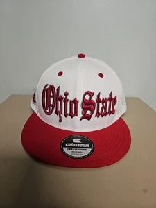 RARE Ohio State Buckeyes Colosseum Adjustable Hat Old English Script White/Red - Bild 1 von 8