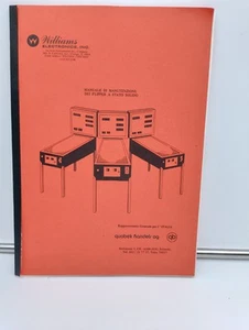 Williams PINBALL MAINTENANCE MANUAL ITA/MANUALE DI MANUTENZIONE IN ITA - Imagen 1 de 3