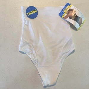 NWT Sz S Slimshaper By Miracle Brands White Mesh Extra Firm High Hi Waist Thong - Picture 1 of 5