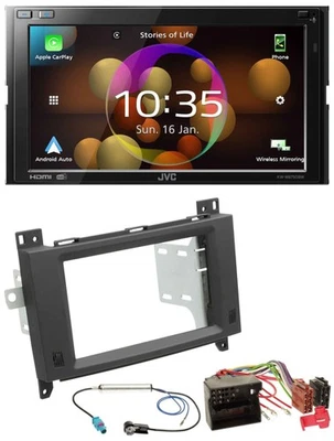 JVC DAB MP3 2DIN Bluetooth USB Autoradio für Mercedes Vito Viano 06-14 Rubbertou - Bild 1 von 4