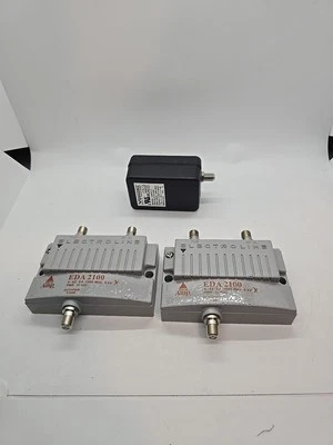 Electroline EDA 2100 Drop Amplifier 5-42 54-1000 MHz 6kV +15dB W/ Extra Splitter - Image 1 of 4