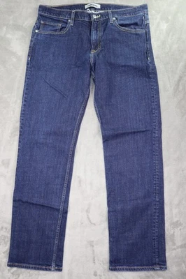 QuikSilver Jeans Men's 36 Blue Denim Regular Fit Straight Leg Zip Fly 5 Pocket - Image 1 of 4