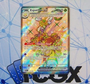 Pokemon - Espathra ex - 214/091 - Paldean Fates - Holo - Brillante Ultra Raro Casi Nuevo - Imagen 1 de 1