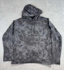 Lululemon City Sweat Pullover Hoodie Mens Large Gray Black Print Sweatshirt - Picture 1 of 12