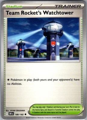 Team Rocket's Watchtower 180/182 Regular Uncommon SV10: Destined Rivals NM - Image 1 of 2