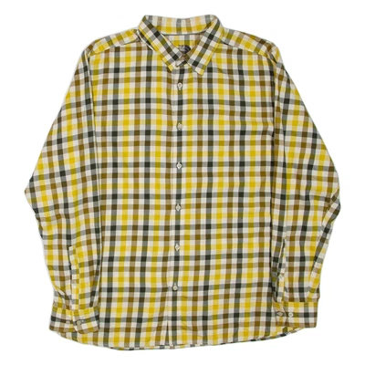THE NORTH FACE Mens Shirt Yellow Check Long Sleeve XL - Image 1 of 4