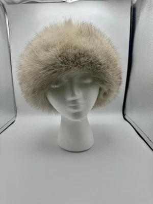 Sombrero cosaco vintage Mr Henri ajustado para mujer beige piel rusa invierno años 60 glamour Foto 1 de 4