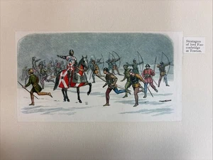 1892 Vintage Print Stratagem of lord Fauconbridge at Towton, Yorkshire in 1461 - Picture 1 of 2